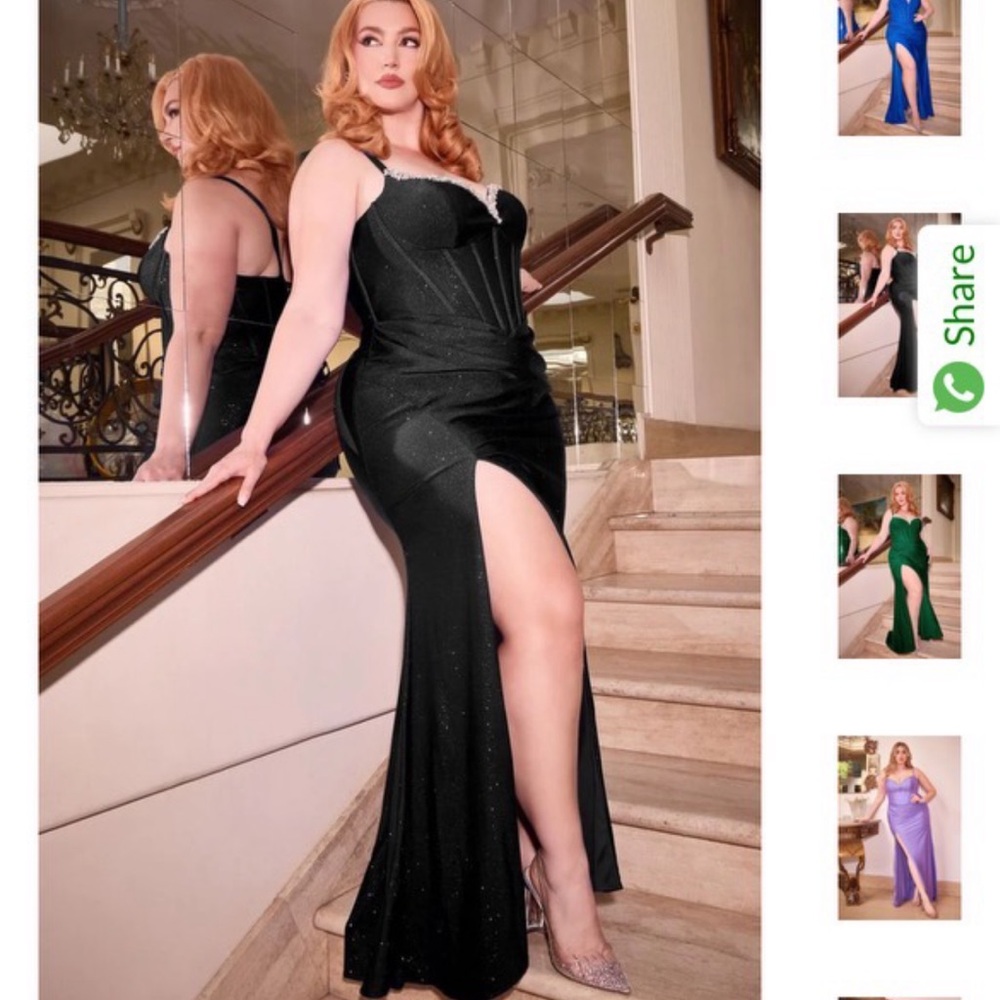Black plus size prom dress size 24